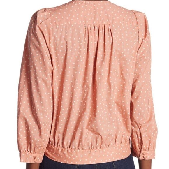 EUC Madewell Orange Star Scatter Wrap Shirt 6 - Picture 2 of 2
